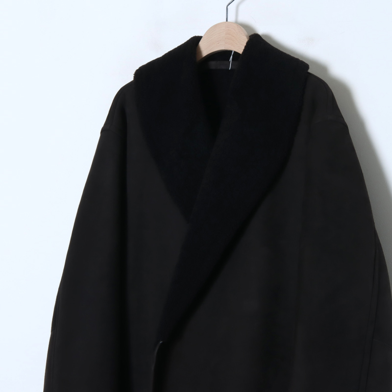 COMOLI (コモリ) シープスキン ショールカラーコート