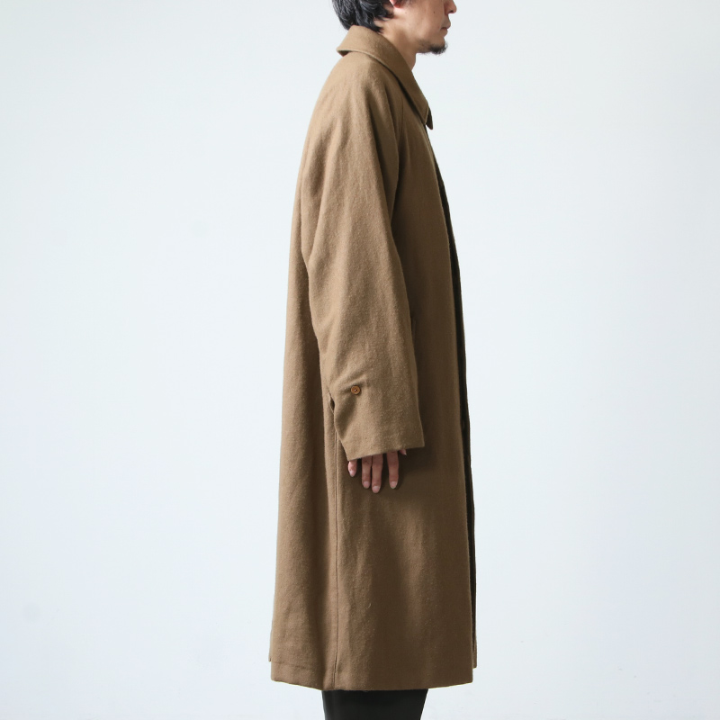 COMOLI (コモリ) リネンウール バルカラーコート
