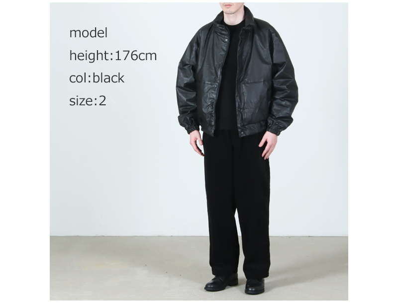 COMOLI (コモリ) ペーパーレザー パデッドジャケット