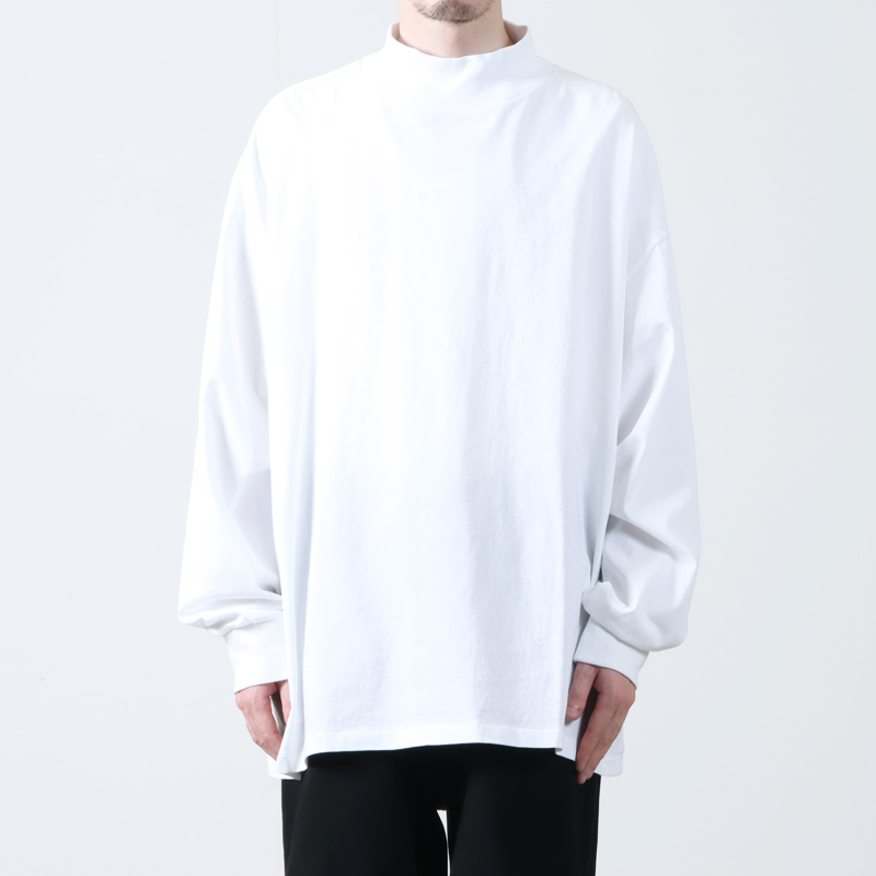 COMOLI (コモリ) コットンジャージ モックネックプルオーバー