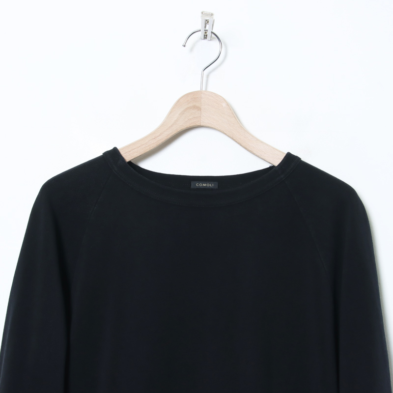 COMOLI (コモリ) コットンジャージ ベースボールTシャツ