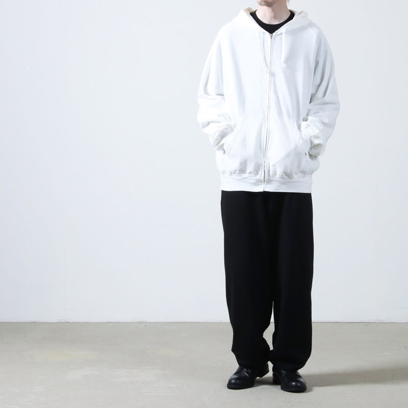 COMOLI (コモリ) LWコットン裏毛 ジップパーカ / ライトウエイト