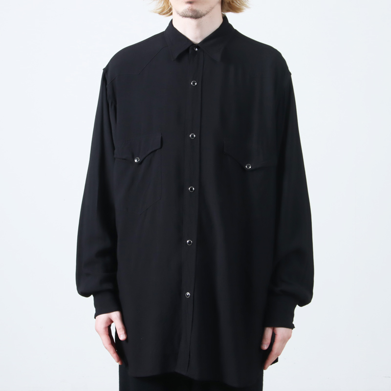 COMOLI (コモリ) レーヨン ウエスタンシャツ