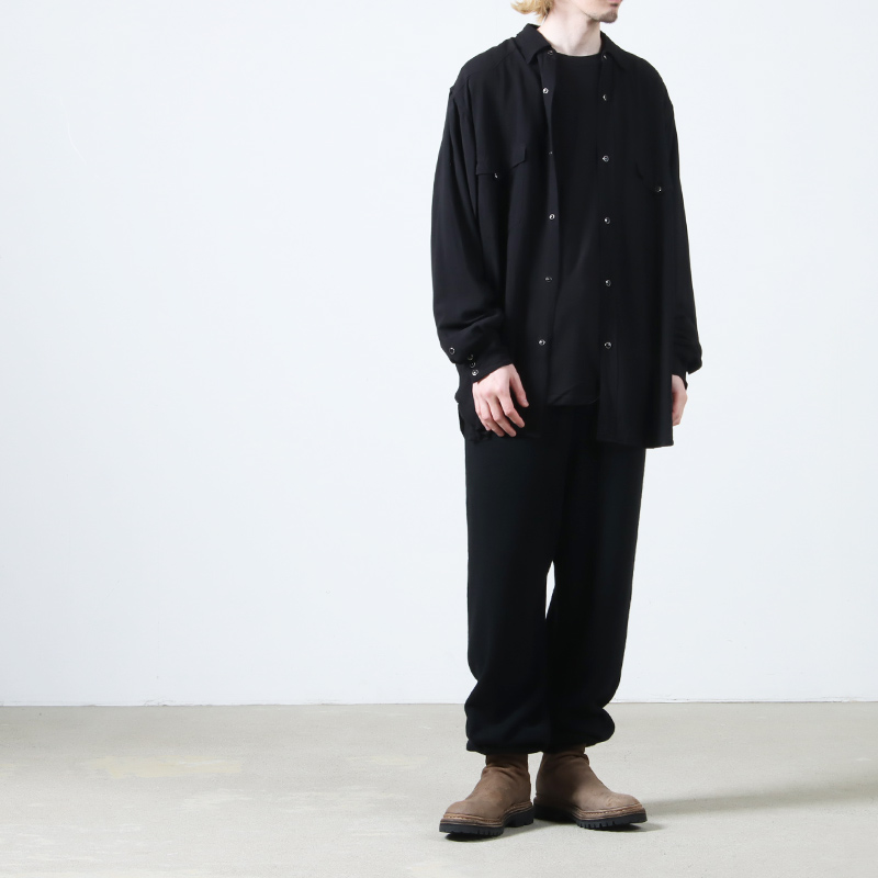 COMOLI (コモリ) レーヨン ウエスタンシャツ