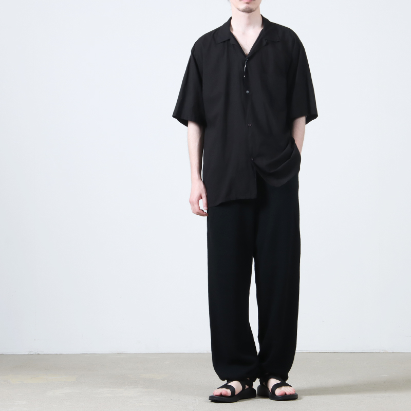 COMOLI (コモリ) KHADIコットン 半袖オープンカラーシャツ