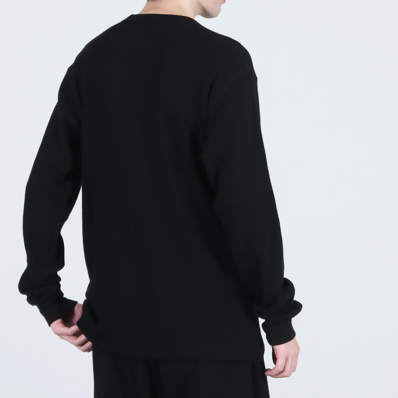 COMOLI (コモリ) コットンカシミヤ ワッフル長袖クルー