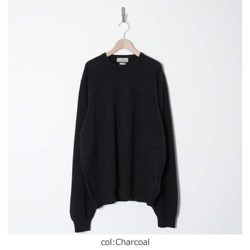 COMOLI (コモリ) SCOTT&CHARTERS別注 クルーネックニット