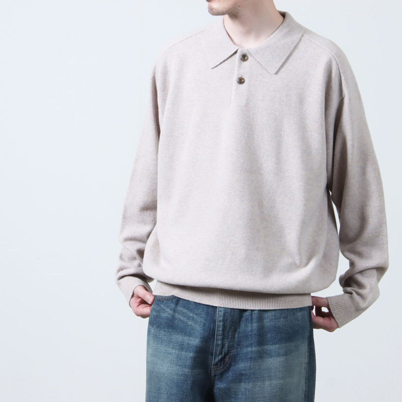 crepuscule (クレプスキュール) M-G Knit Polo / M-G ニットポロ