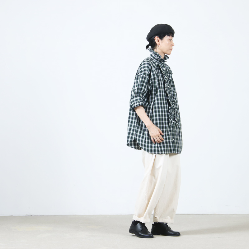 dahl'ia (ダリア) フリルブラウス チェック