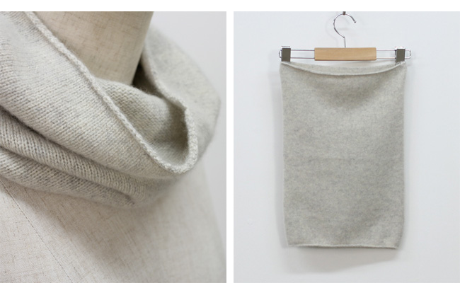 evam eva cashmere neck warmer col:ライトグレー | cotyle