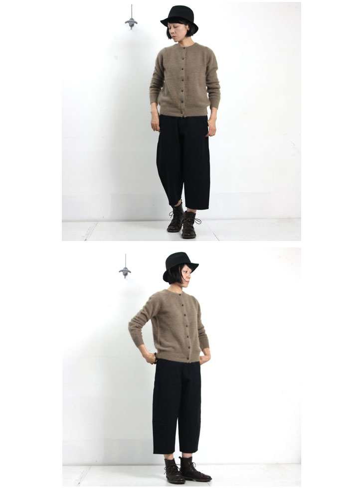 evameva (エヴァムエヴァ) Cotton wool twill pants