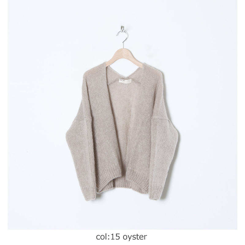 evameva (エヴァムエヴァ) mohair silk cardigan / モヘアシルク