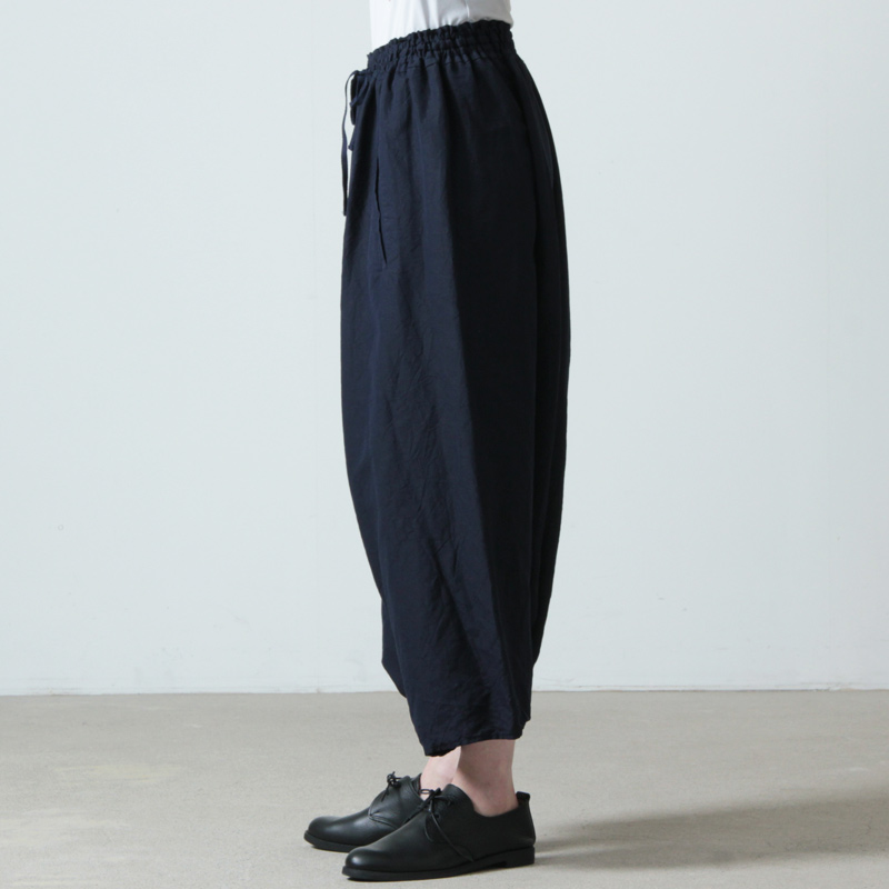 FACTORY (ファクトリー) 綿麻サルエルパンツ（シワ加工）