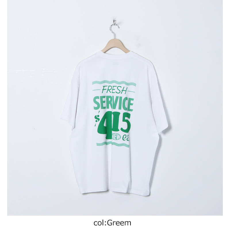 Fresh Service (フレッシュサービス) CORPORATE PRINTED S/S TEE ”SIGN