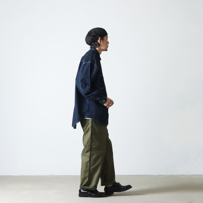 Graphpaper (グラフペーパー) Denim Regular Collar Shirt / デニム