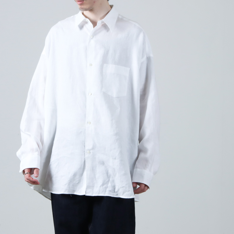 Graphpaper (グラフペーパー) Linen L/S Oversized Regular Collar
