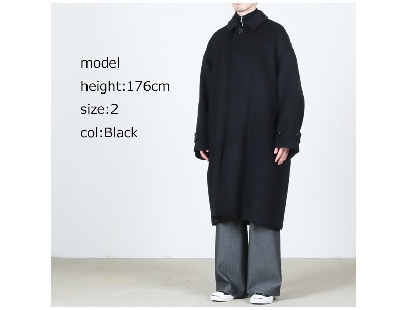 Graphpaper (グラフペーパー) Light Melton Oversized Coat / ライト