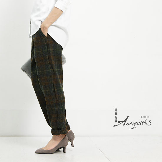 ICHI Antiquites (イチアンティークス) ウールチェックパンツ