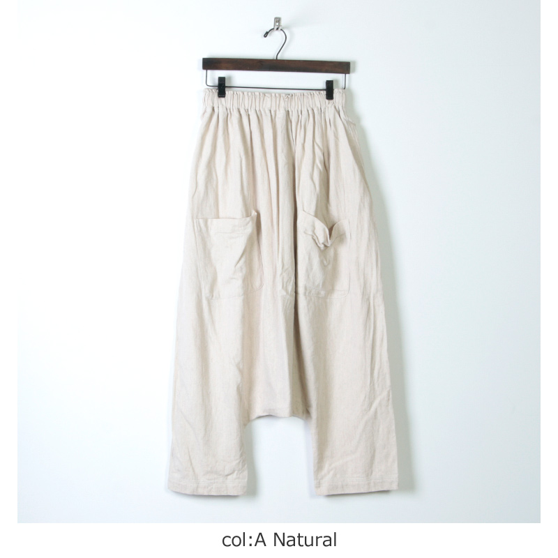 ICHI Antiquites (イチアンティークス) コットンリネンサルエルパンツ