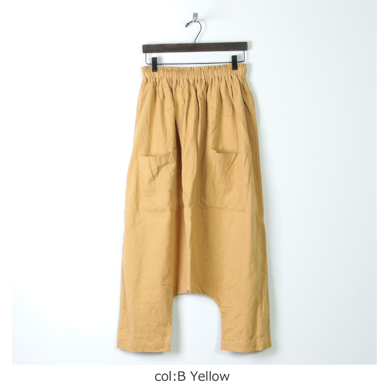 ICHI Antiquites (イチアンティークス) コットンリネンサルエルパンツ