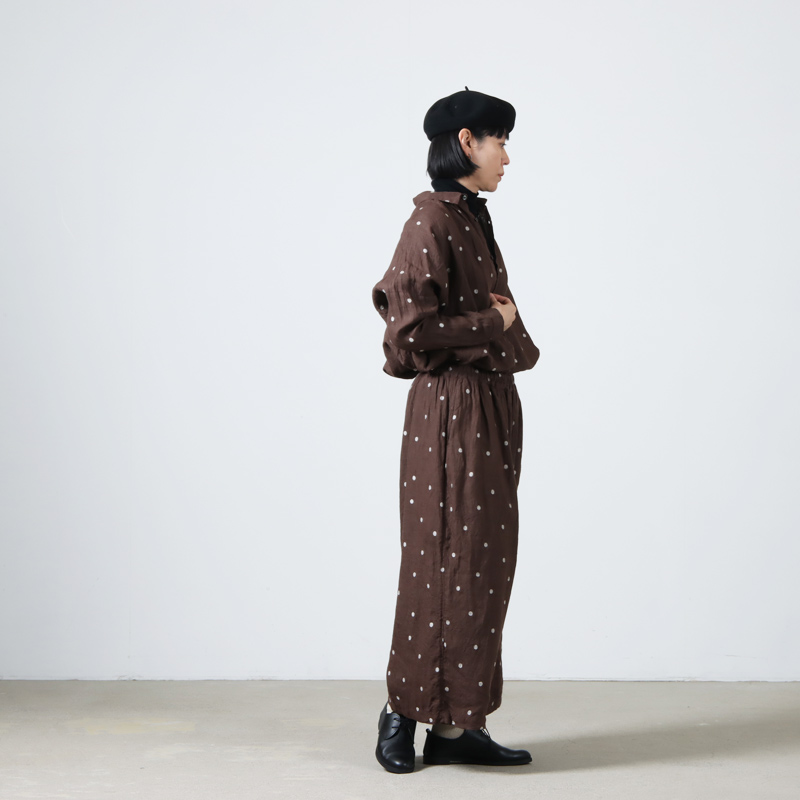 ICHI Antiquites (イチアンティークス) リネンドットイージーパンツ