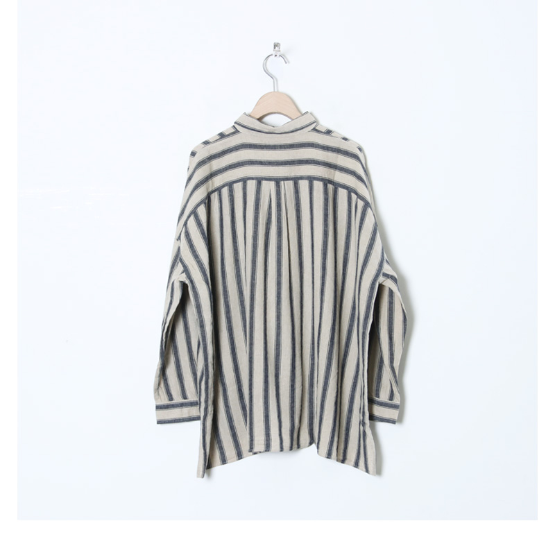 ICHI Antiquites (イチアンティークス) リネンコットンストライプシャツ