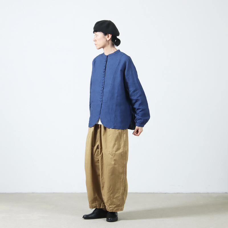 ICHI Antiquites (イチアンティークス) INDIGO LINEN シャツ
