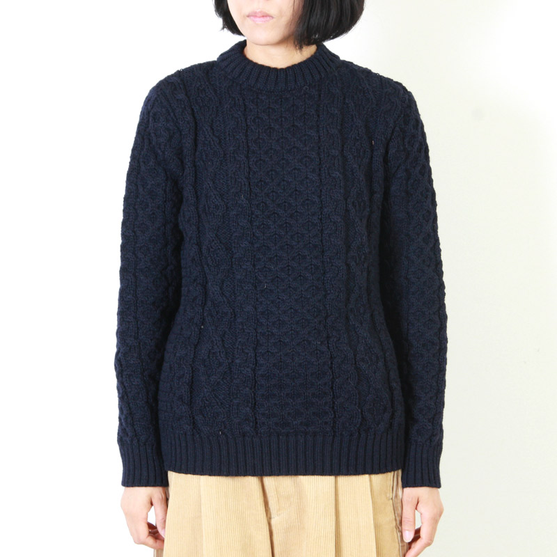 Kerry Woollen Mills (ケリーウーレンミルズ) Aran Cable Crew Neck