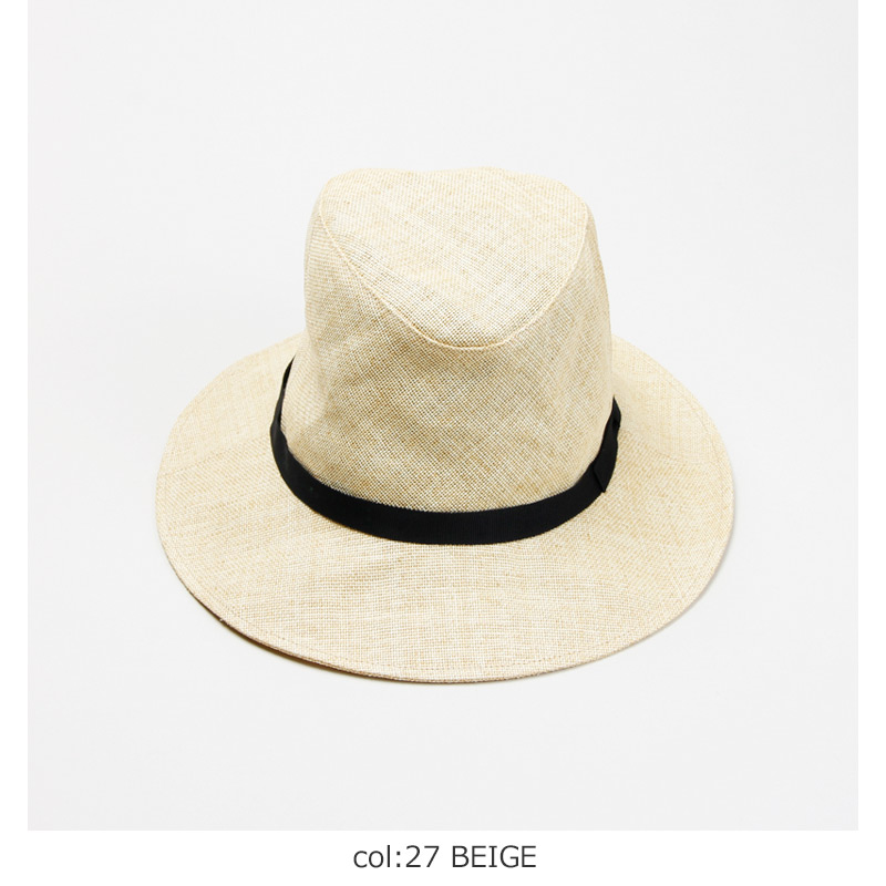 キジマタカユキ ハット 3 ベージュ ペーパー KIJIMA TAKAYUKI (キジマ