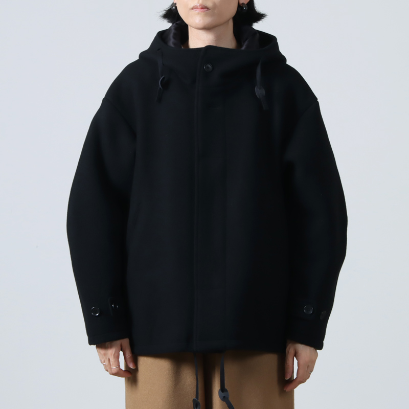 LOLO (ロロ) 総裏 フード付き ビック ウールショートコート