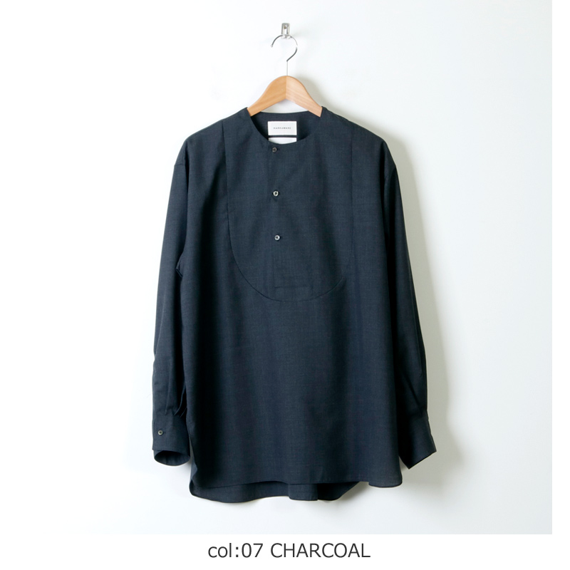 MARKAWARE (マーカウェア) NO COLLAR PULL OVER SHIRT / ノーカラー