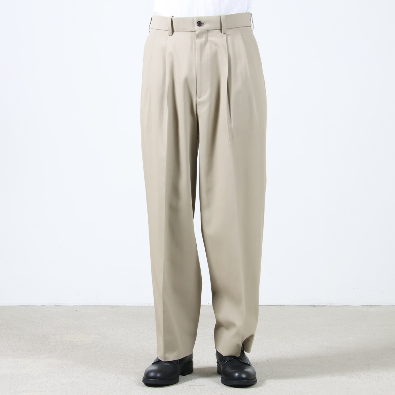 MARKAWARE (マーカウェア) CLASSIC FIT DOUBLE PLEATED TROUSERS