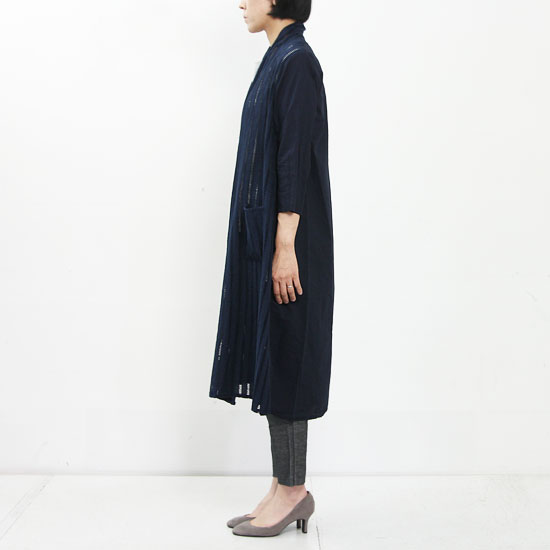 mizuiro ind (ミズイロインド) フロントレースドレープロングカーディガン