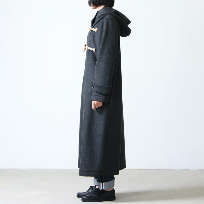mizuiro ind (ミズイロインド) Aラインダッフルロングコート