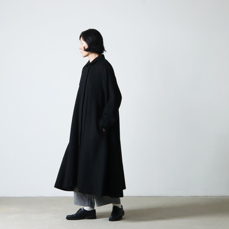 mizuiro ind (ミズイロインド) ステンカラーフレアコート