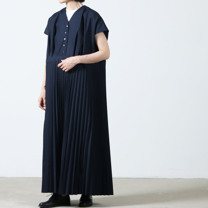 mizuiro ind (ミズイロインド) プリーツロングワンピース