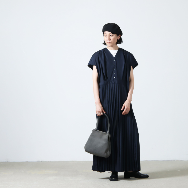 mizuiro ind (ミズイロインド) プリーツロングワンピース
