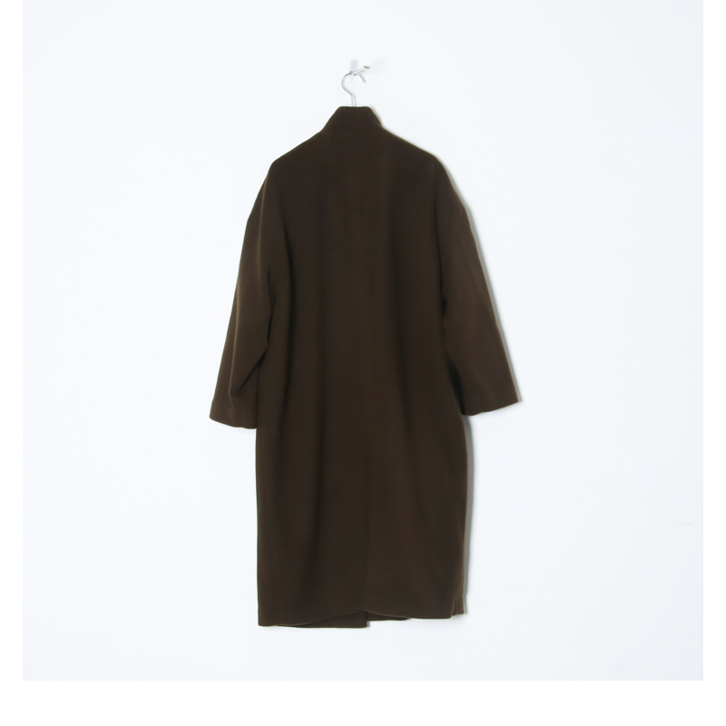 mizuiro ind (ミズイロインド) ウールブレンドスタンドカラーコート