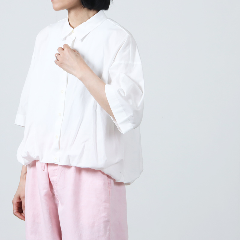 mizuiro ind (ミズイロインド) ハーフスリーブバルーンシャツ