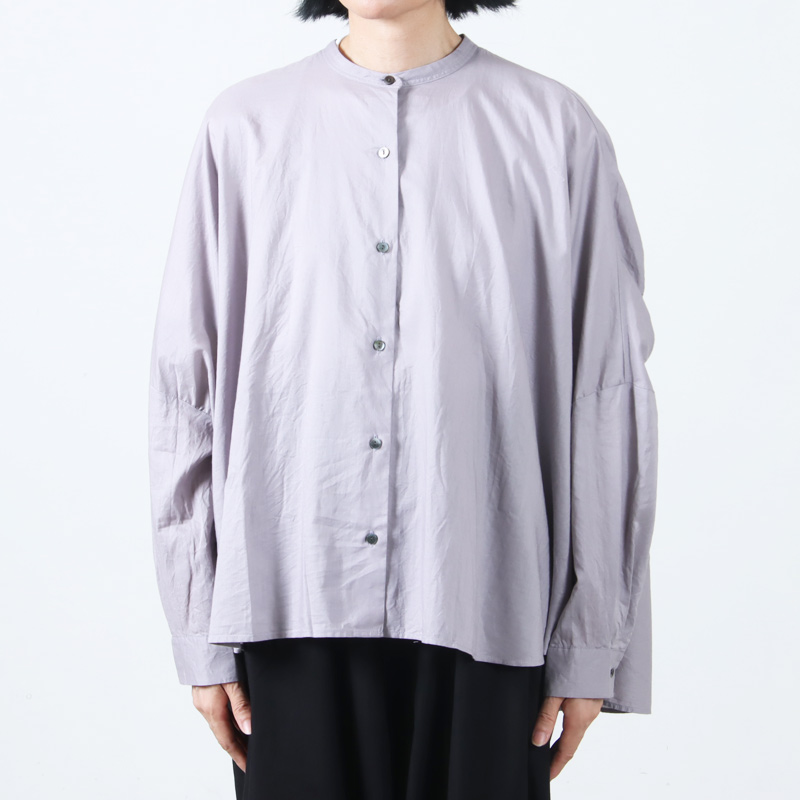 mizuiro ind (ミズイロインド) バックギャザーワイドシャツ