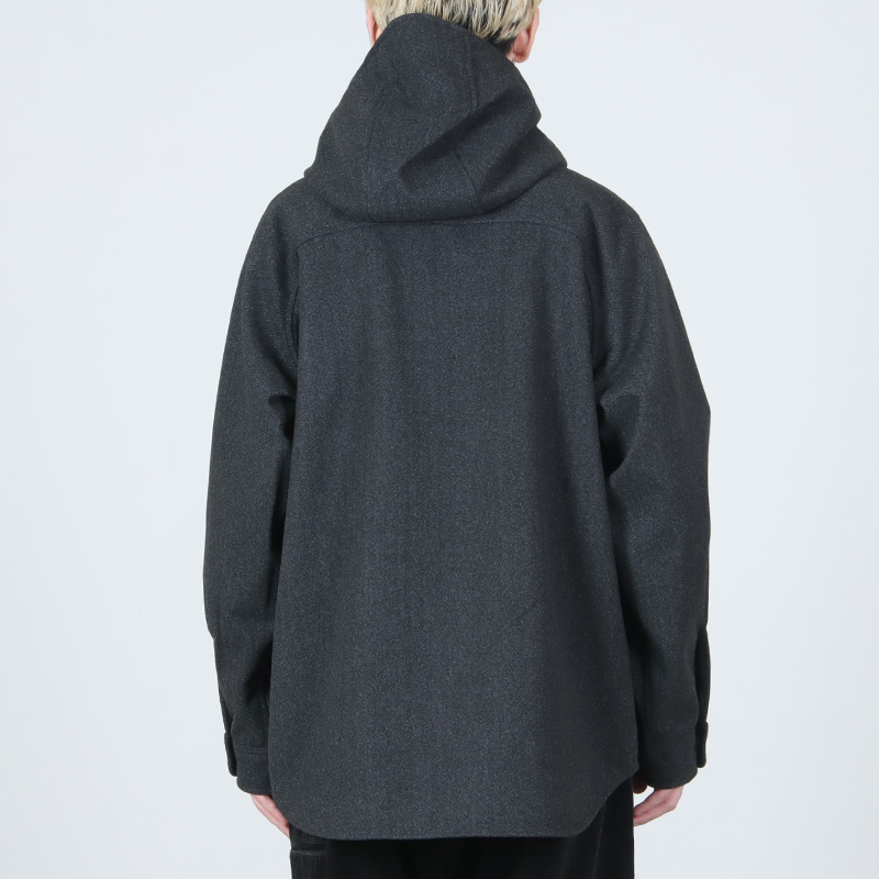 MODMNT (モドメント) TWEED KNIT HOODED SHIRT / ツイードニット フー