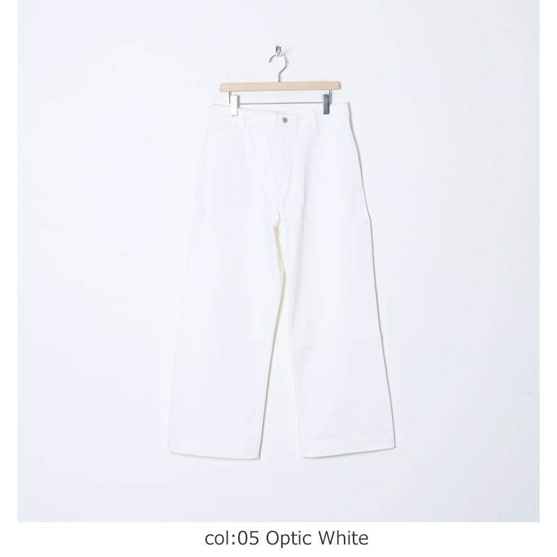 STUDIO NICHOLSON (スタジオニコルソン) PYAD SELVEDGE DENIM OPTIC WHITE