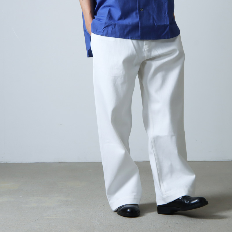 STUDIO NICHOLSON (スタジオニコルソン) PYAD SELVEDGE DENIM OPTIC WHITE