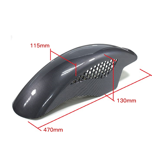 汎用フロントフェンダー カーボン 細 CBX400/Z400FX - バイク