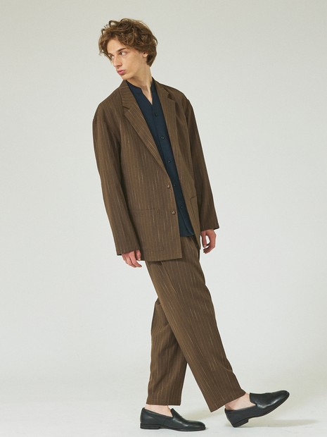 セットアップ対応】ストライプ ジャケット / セミオーバーサイズ