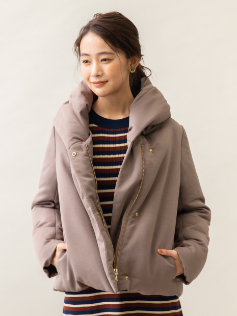 ショートショールカラーダウンコート｜OUTLET / アウトレット