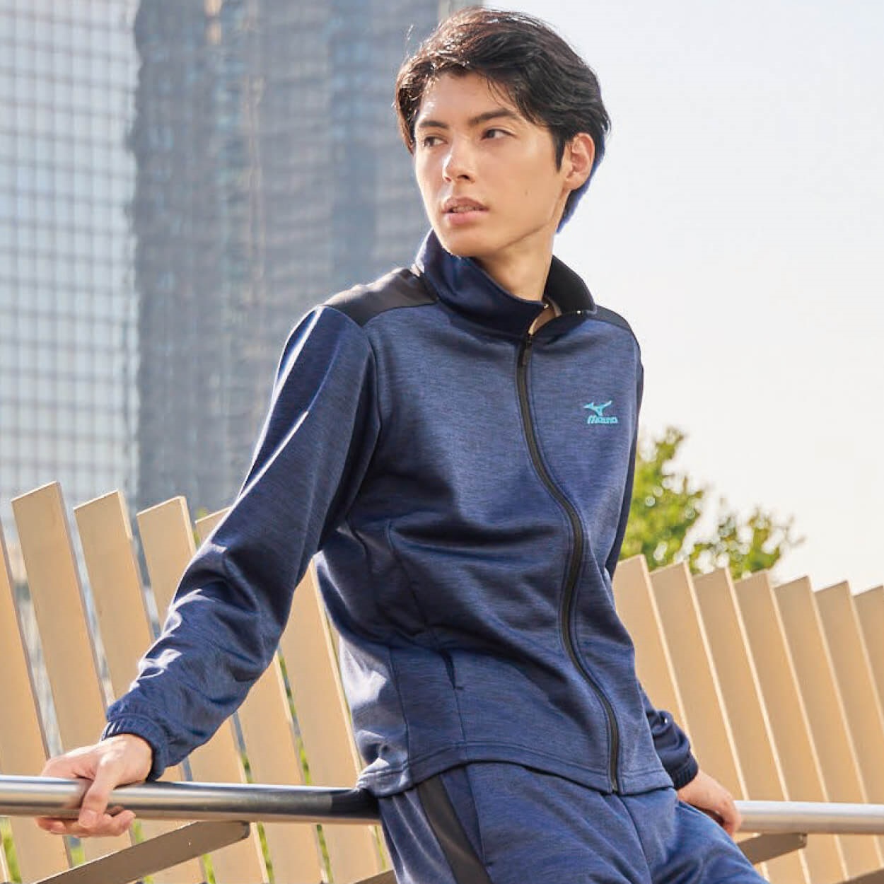 mizuno(ミズノ) 裏起毛メランジジャケット メンズ | イオンスタイル