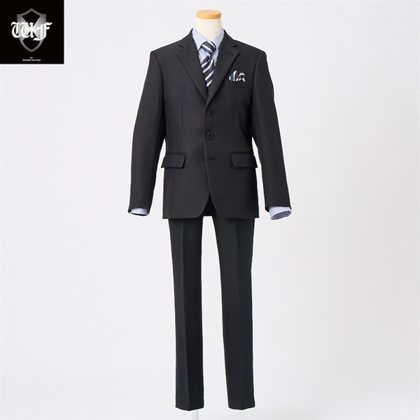 WANDER FACTORY (ワンダーファクトリー) へリンボン3釦スーツ キッズ