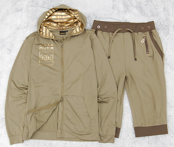 美品 ムータマリン Muta MARINE アンカープリント 上下セットアップ