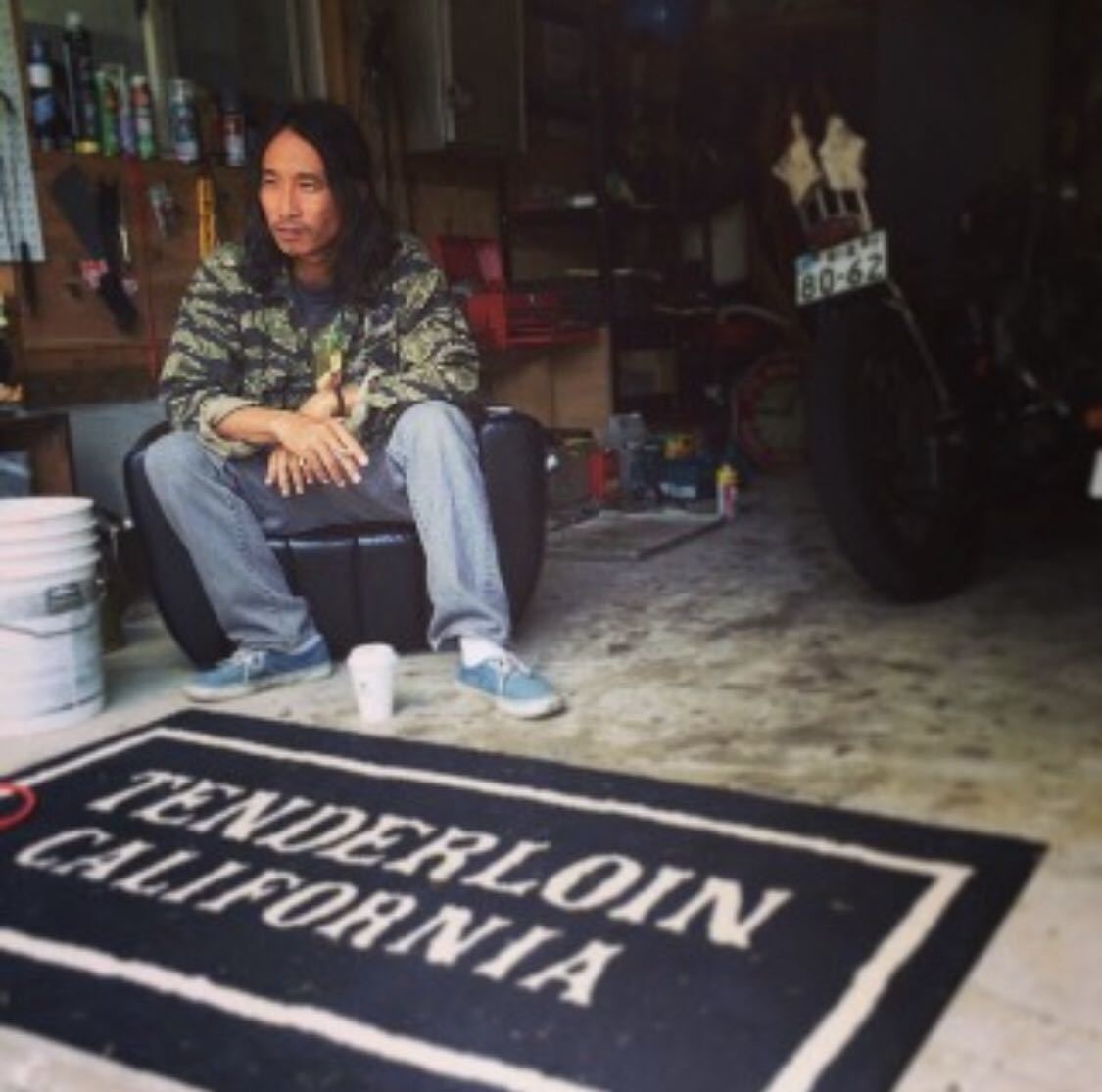 TENDERLOINテンダーロイン西浦氏オノゲ氏着用BAMBOO SHT タイガーカモ